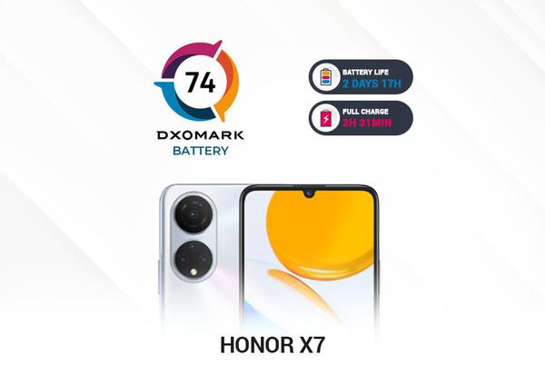 DXOMARK：荣耀 X7（国际版）电池测评分数正式公布！